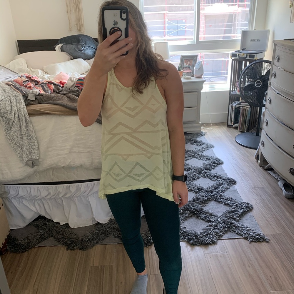 Yellow workout shirt